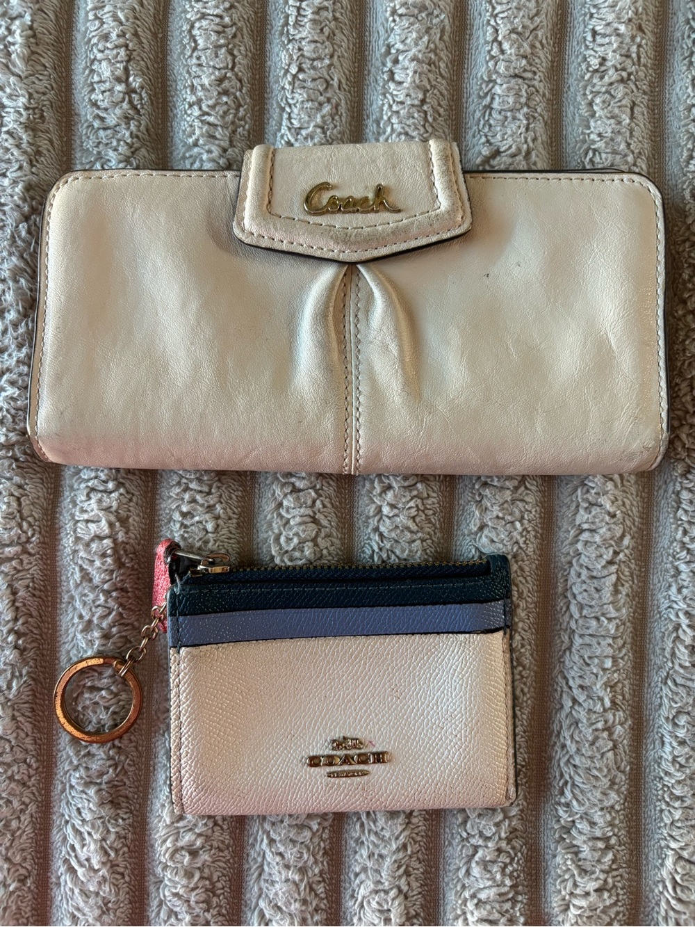 Coach Damaged/Fair Bundle Ashley Slim Envelope Wallet and Mini Skinny ID Case